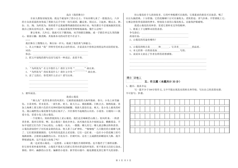 中山市重点小学小升初语文过关检测试卷 附解析.doc_第3页