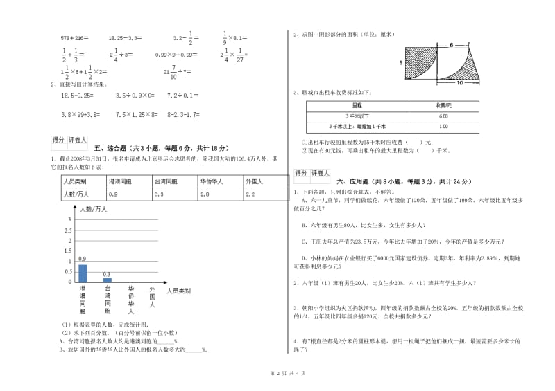 2020年实验小学小升初数学过关检测试卷B卷 北师大版（附解析）.doc_第2页