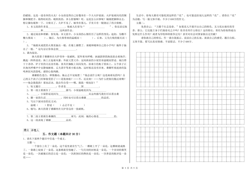 云浮市重点小学小升初语文能力提升试题 含答案.doc_第3页