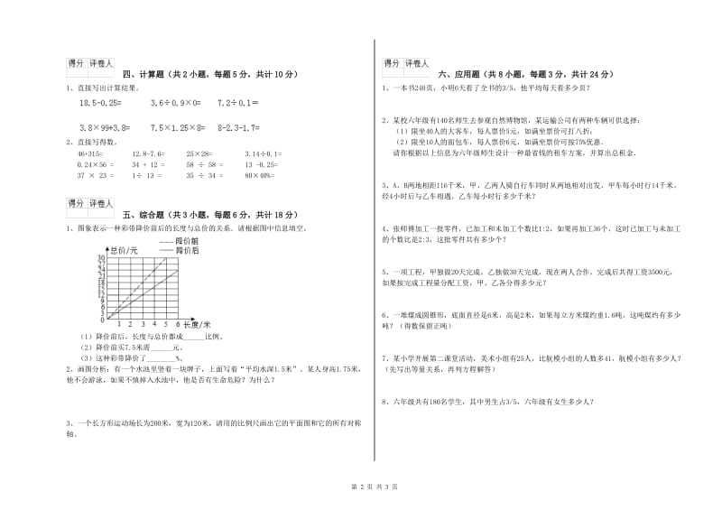 云南省2019年小升初数学全真模拟考试试题A卷 附答案.doc_第2页