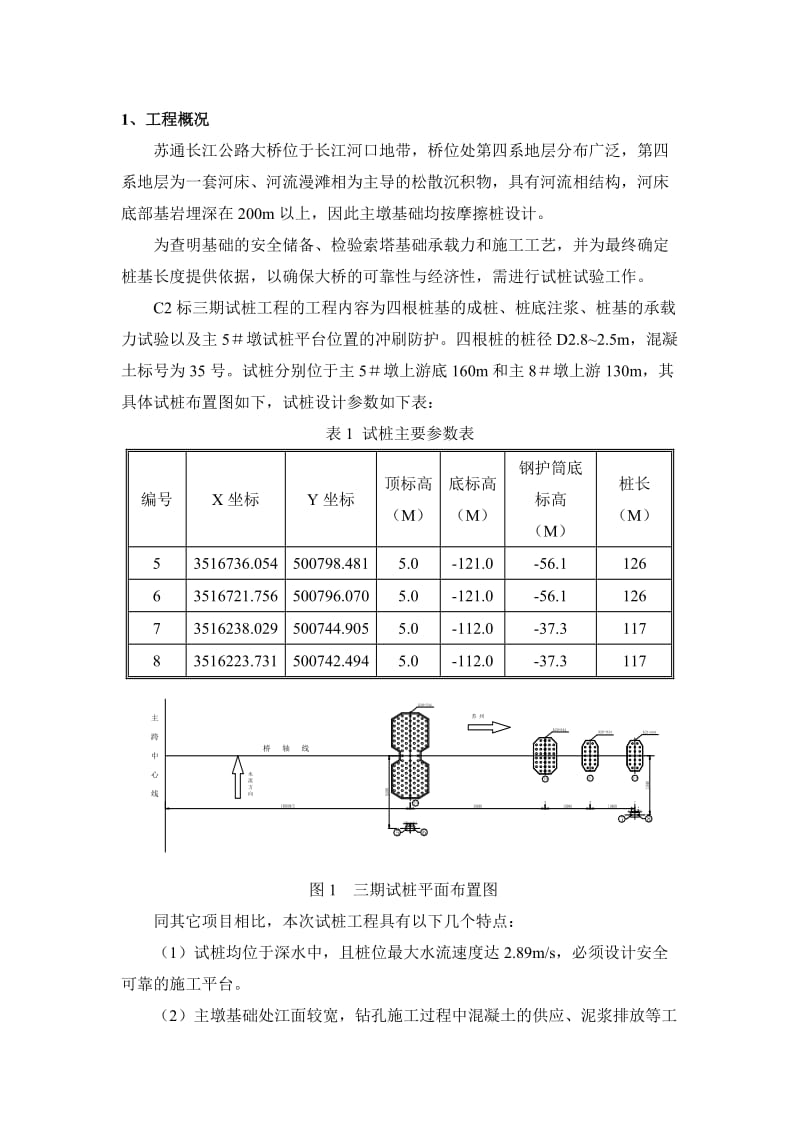 苏通大桥三期试桩施工组织设计方案(0702改）_第1页