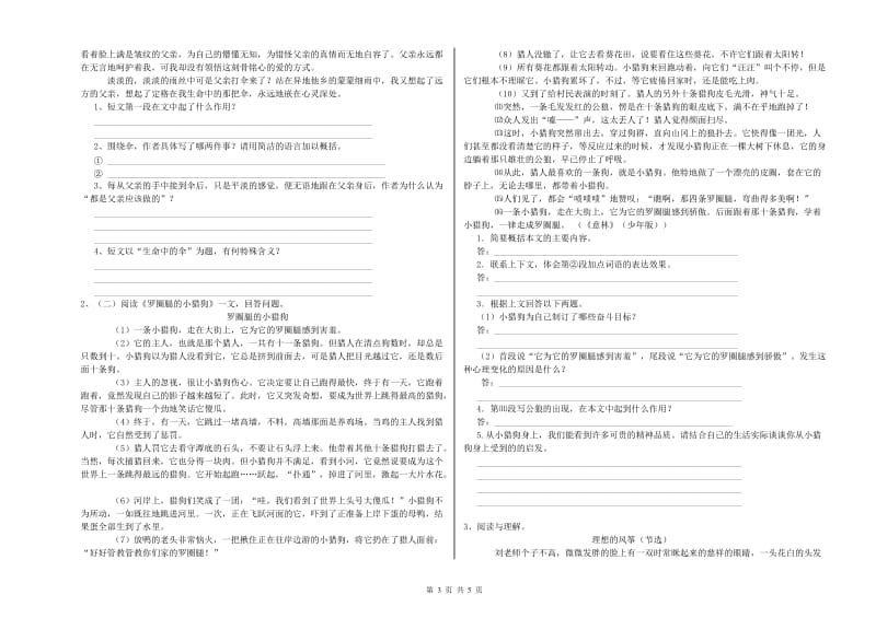 伊春市实验小学六年级语文下学期考前检测试题 含答案.doc_第3页