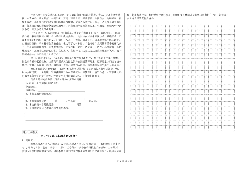 包头市重点小学小升初语文全真模拟考试试题 附解析.doc_第3页