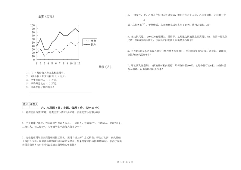 定西市实验小学六年级数学上学期期中考试试题 附答案.doc_第3页