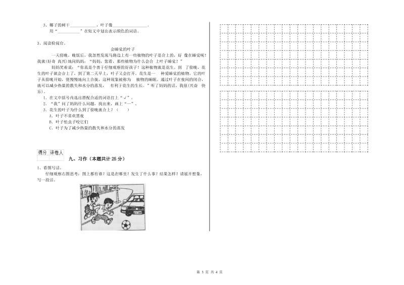 实验小学二年级语文【下册】综合检测试卷 附解析.doc_第3页