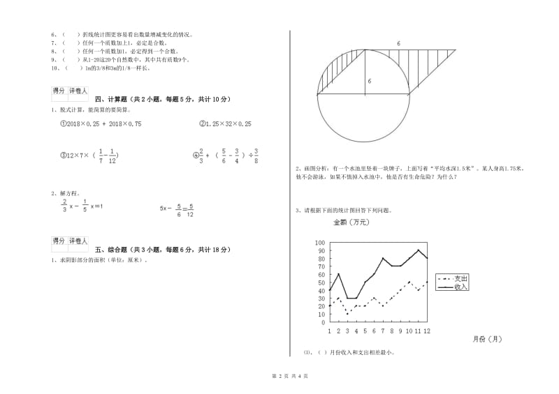 吉林省2019年小升初数学综合检测试卷C卷 附解析.doc_第2页