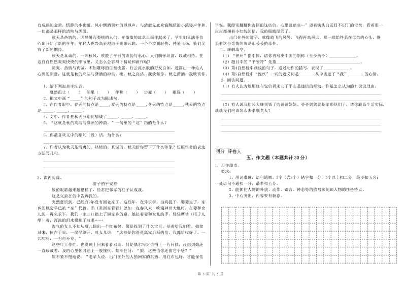 宁德市重点小学小升初语文能力提升试题 含答案.doc_第3页