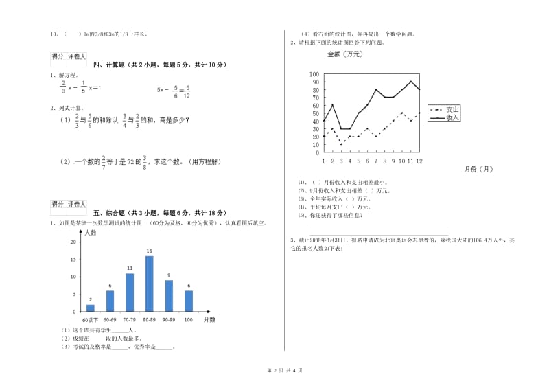 吉林省2019年小升初数学综合练习试题B卷 含答案.doc_第2页