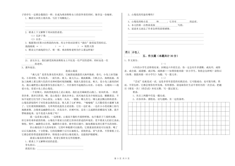 吉林省小升初语文模拟考试试题A卷 含答案.doc_第3页