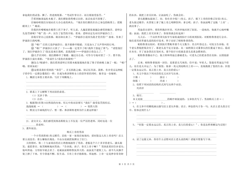 周口市重点小学小升初语文过关检测试题 附解析.doc_第3页