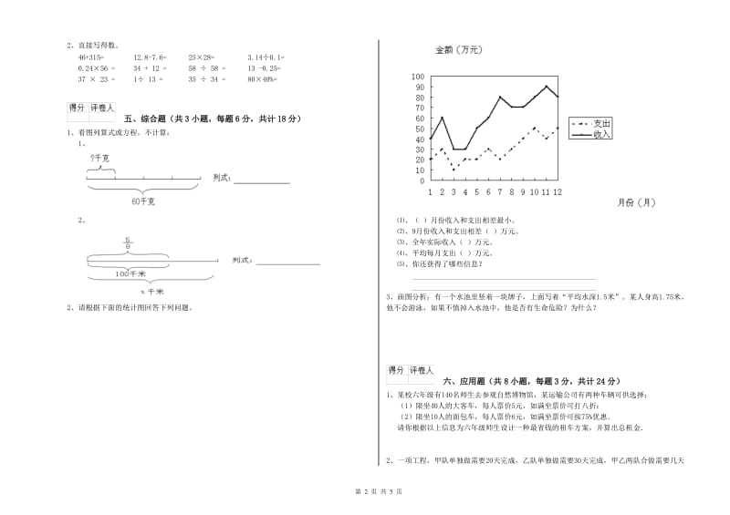 宁夏2019年小升初数学过关检测试卷A卷 附答案.doc_第2页