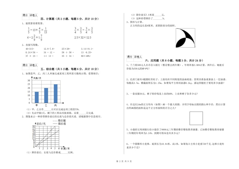 宁夏2020年小升初数学过关检测试卷D卷 附答案.doc_第2页