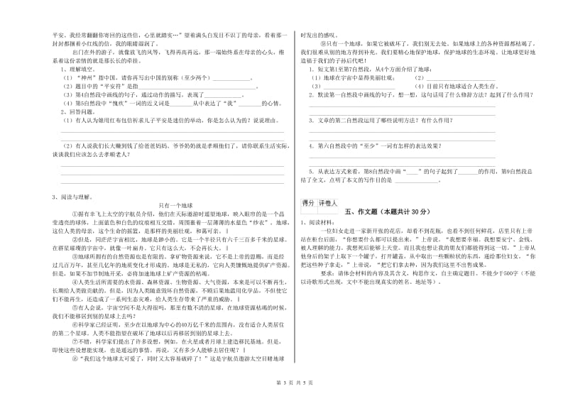 固原市重点小学小升初语文强化训练试题 附解析.doc_第3页