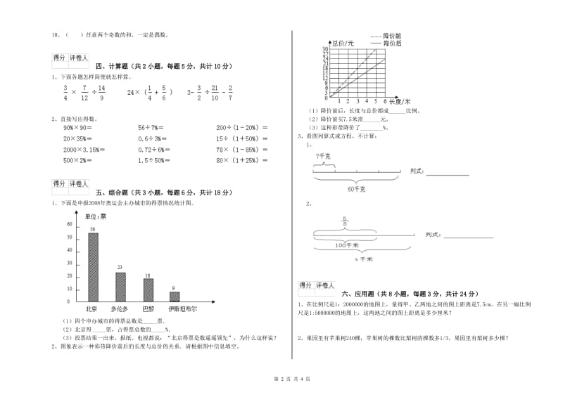 四川省2020年小升初数学考前练习试题B卷 附答案.doc_第2页