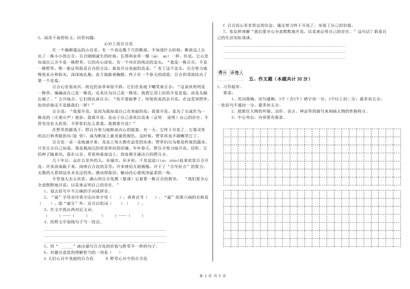 宁波市重点小学小升初语文能力检测试卷 附解析.doc_第3页