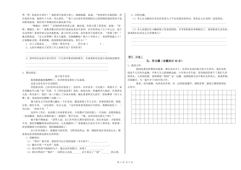 吉林省小升初语文强化训练试题C卷 附解析.doc_第3页