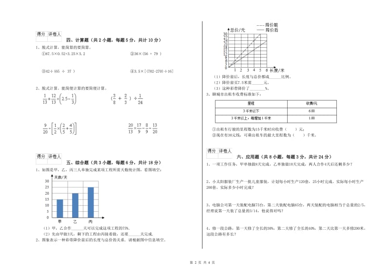 宁夏2020年小升初数学综合检测试题D卷 附解析.doc_第2页