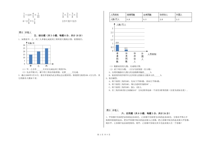 四川省2019年小升初数学强化训练试题A卷 含答案.doc_第2页