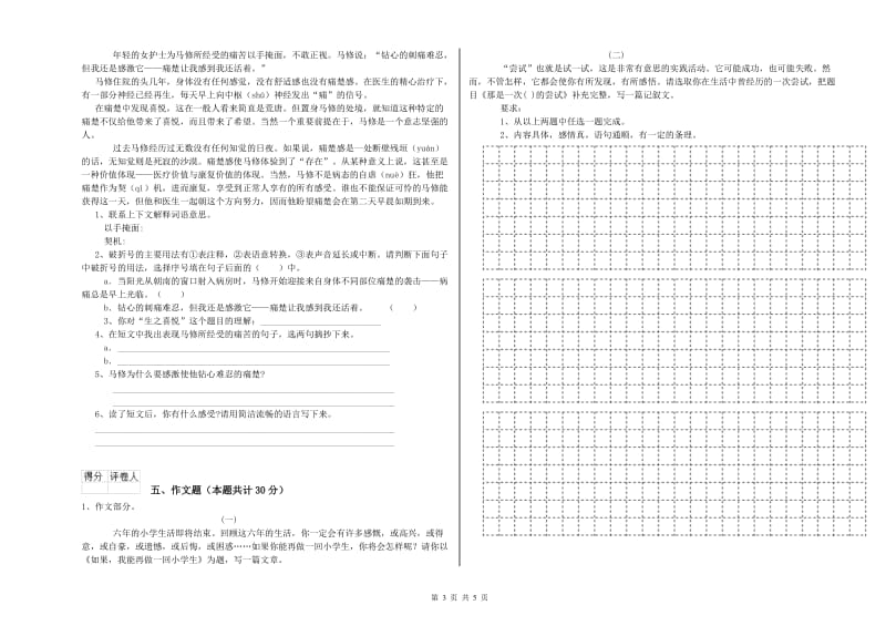 宁夏小升初语文能力检测试题 附解析.doc_第3页