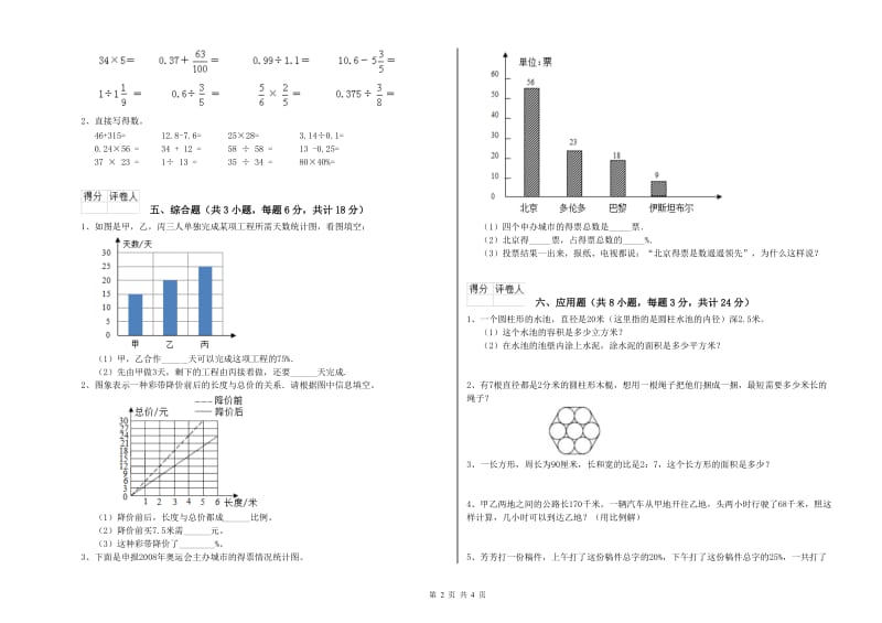 宁夏2020年小升初数学每日一练试卷B卷 附答案.doc_第2页