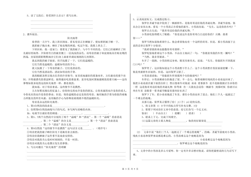 宝鸡市重点小学小升初语文能力检测试题 附解析.doc_第3页