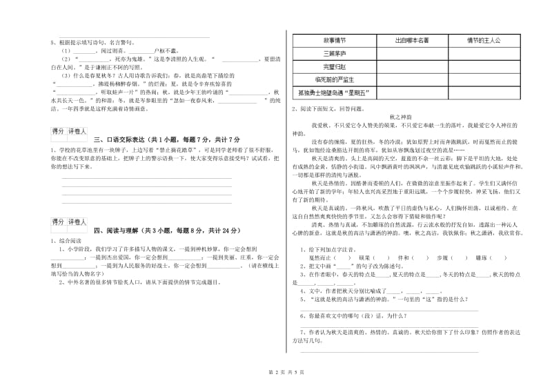 安顺市重点小学小升初语文强化训练试卷 附解析.doc_第2页