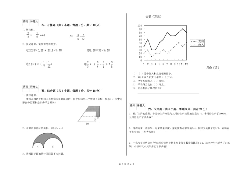 安徽省2019年小升初数学综合练习试卷B卷 附解析.doc_第2页