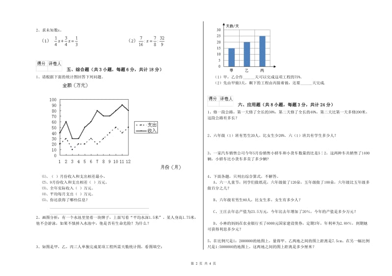 四川省2019年小升初数学强化训练试题A卷 附答案.doc_第2页