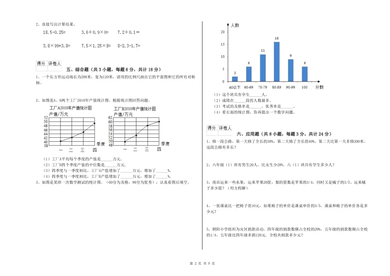 安徽省2019年小升初数学综合检测试卷D卷 附解析.doc_第2页