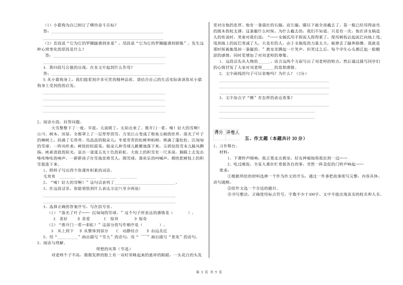 内蒙古小升初语文考前练习试卷C卷 附答案.doc_第3页