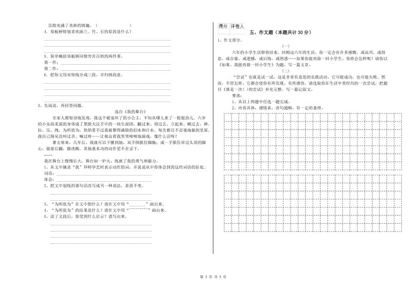 南京市重点小学小升初语文能力提升试卷 附解析.doc_第3页