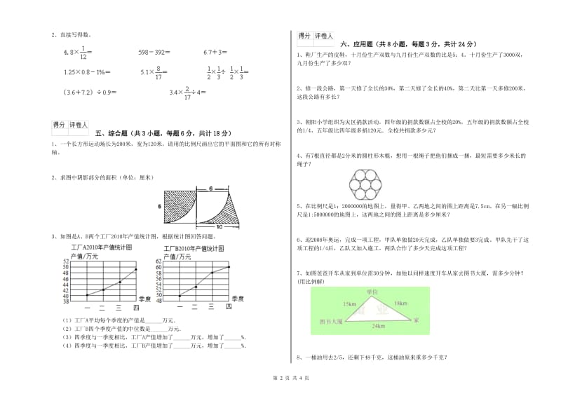 宁夏2020年小升初数学综合练习试卷D卷 附解析.doc_第2页