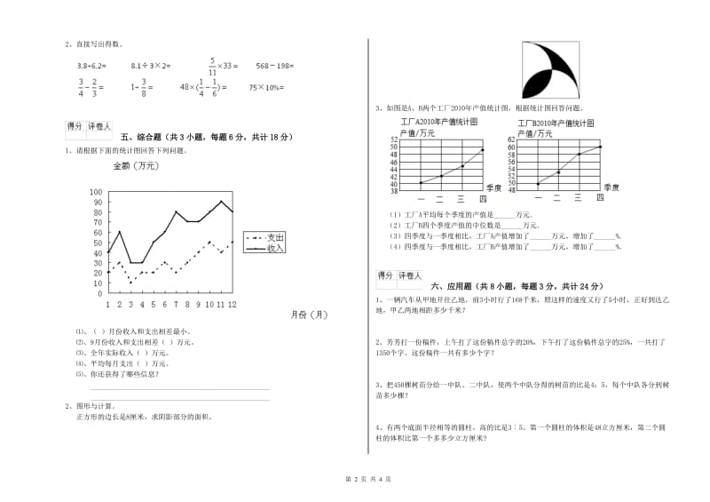 内蒙古2020年小升初数学模拟考试试题D卷 含答案.doc_第2页