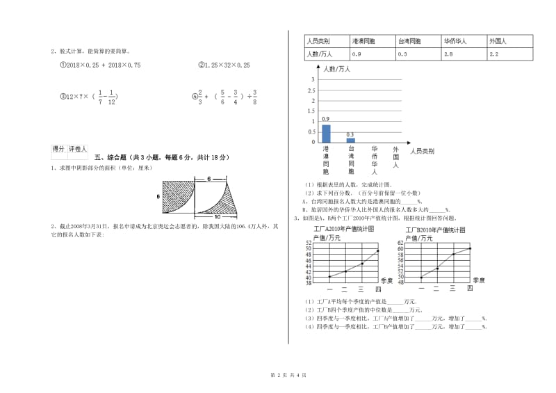 宁夏2020年小升初数学强化训练试题C卷 附答案.doc_第2页