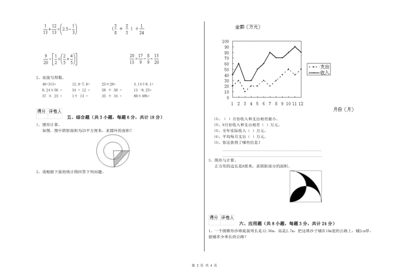 内蒙古2019年小升初数学考前练习试卷D卷 附答案.doc_第2页