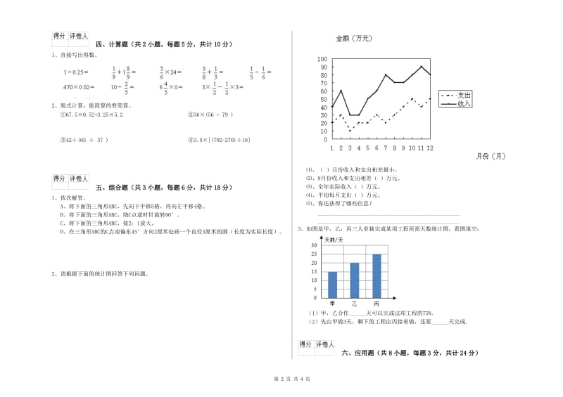 四川省2019年小升初数学考前练习试卷A卷 附解析.doc_第2页