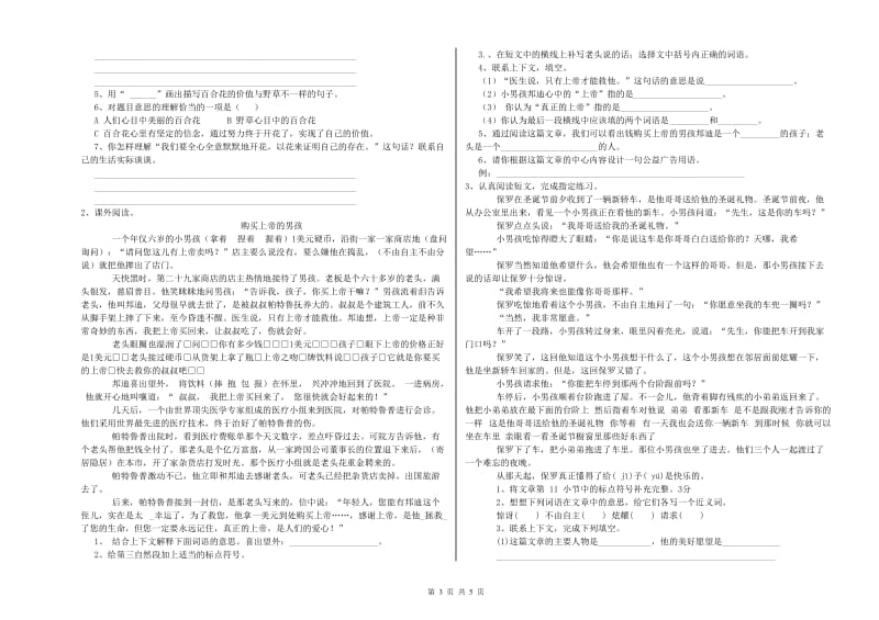 六盘水市重点小学小升初语文每日一练试题 附答案.doc_第3页