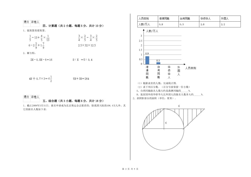 内蒙古2020年小升初数学全真模拟考试试题C卷 附解析.doc_第2页