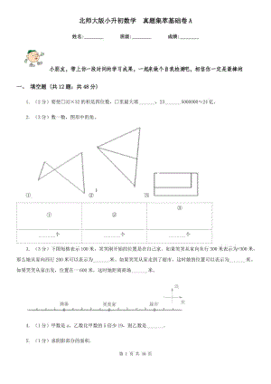 北師大版小升初數(shù)學(xué)真題集萃基礎(chǔ)卷A.doc