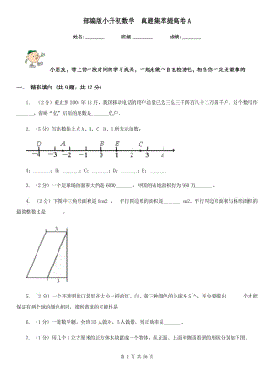 部編版小升初數(shù)學(xué)真題集萃提高卷A.doc