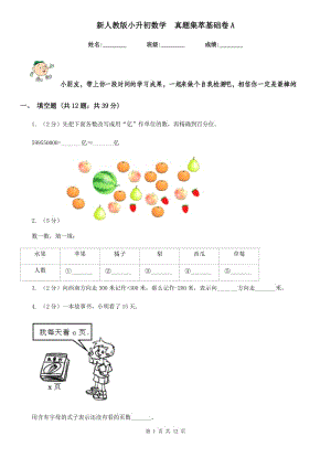 新人教版小升初數(shù)學真題集萃基礎卷A.doc