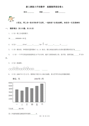 新人教版小升初數(shù)學(xué)真題集萃前沿卷A.doc