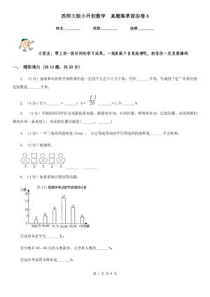 西師大版小升初數(shù)學(xué)真題集萃前沿卷A.doc