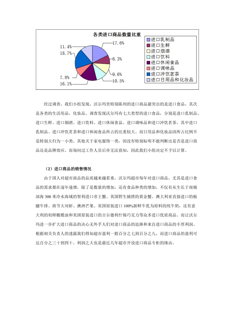 沃尔玛超市进口商品结构调查报告.doc_第2页