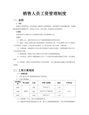 酒業(yè)公司銷售人員工資制度.doc