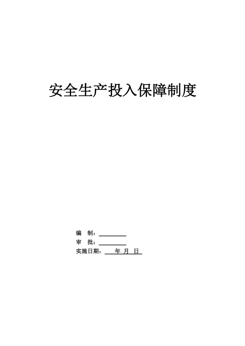 安全生产投入制度和台账.doc_第1页