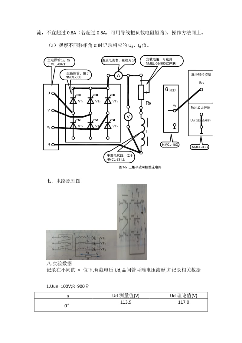 三相半波可控整流电路的研究实验报告.doc_第2页