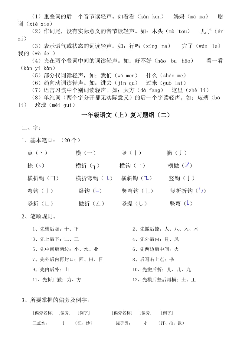 一年级上册语文复习提纲.doc_第2页