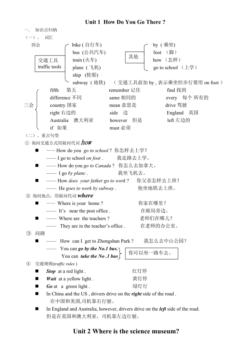 PEP小学英语六年级上册知识点总结.doc_第1页