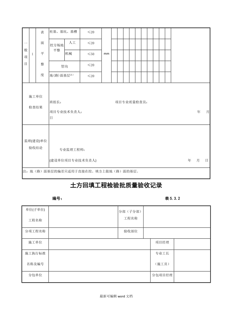 土方开挖工程检验批质量验收记录.doc_第2页